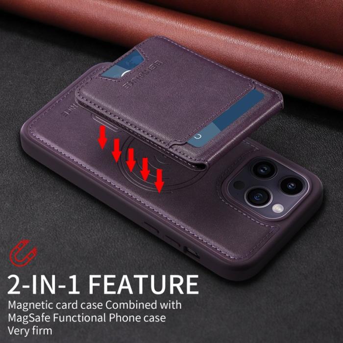 BETOPNICE - BETOPNICE iPhone 14 Pro Max Fodral Äkta läder - Lila