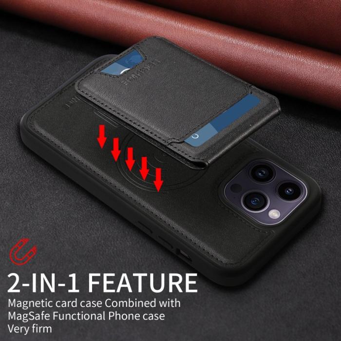 BETOPNICE - BETOPNICE iPhone 14 Pro Max Fodral Äkta läder - Svart