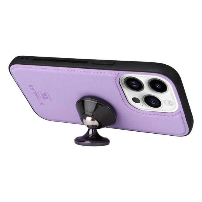 BETOPNICE - BETOPNICE iPhone 14 Pro Max Fodral - Detachable PU Leather - Lila