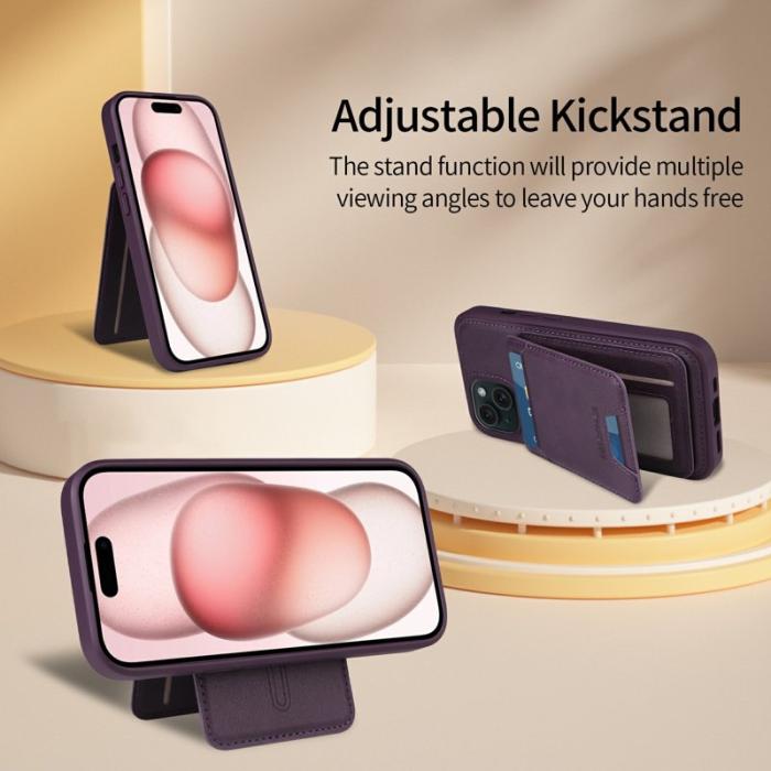 BETOPNICE - BETOPNICE iPhone 15 Fodral Äkta läder - Lila