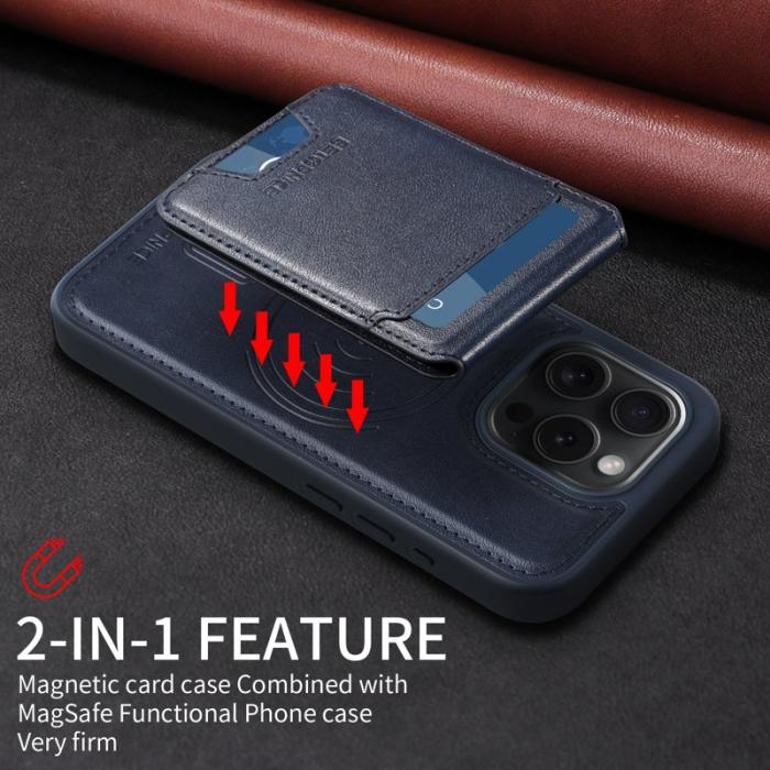 BETOPNICE - BETOPNICE iPhone 15 Pro Fodral Äkta läder - Blå