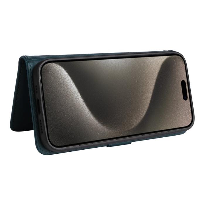 BETOPNICE - BETOPNICE iPhone 15 Pro Max Fodral Äkta läder - Blå