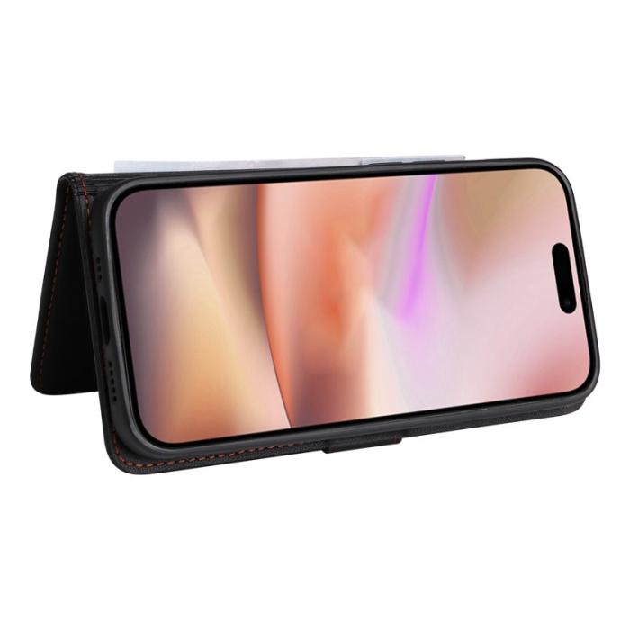 BETOPNICE - BETOPNICE iPhone 16 Plus Fodral - Avtagbart PU Läder - Svart