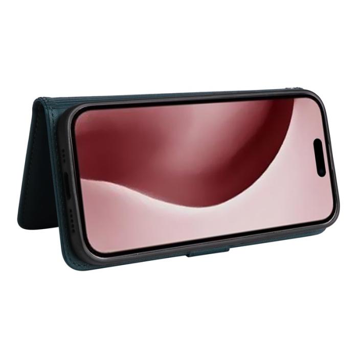 BETOPNICE - BETOPNICE iPhone 16 Pro Fodral - Avtagbart PU Läder - Blå