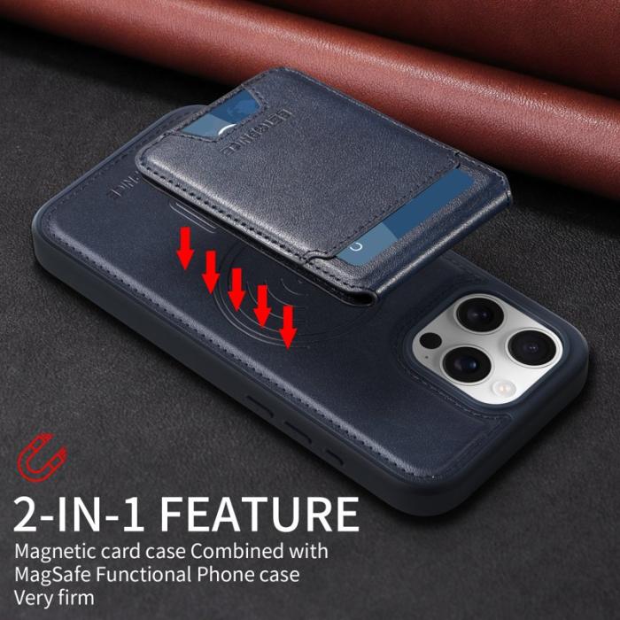 BETOPNICE - BETOPNICE iPhone 16 Pro Max Fodral Äkta läder - Blå