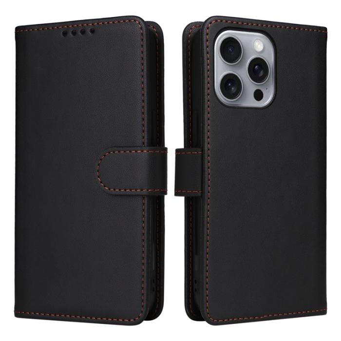 BETOPNICE - BETOPNICE iPhone 16 Pro Max Fodral - Detachable PU Leather - Svart