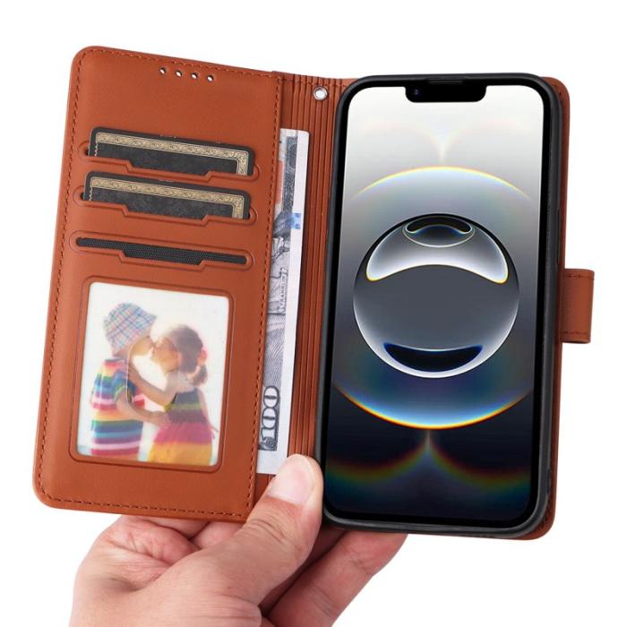 BETOPNICE - BETOPNICE iPhone 16e Fodral Magnetiskt Detachable PU Läder - Brun