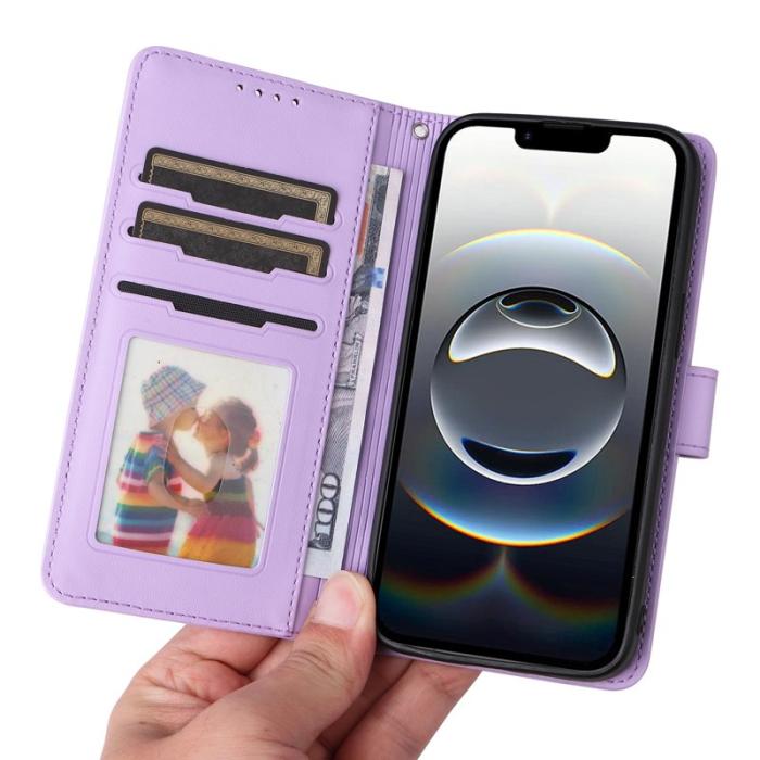 BETOPNICE - BETOPNICE iPhone 16e Magnetic Fodral - Äkta läder - Lila