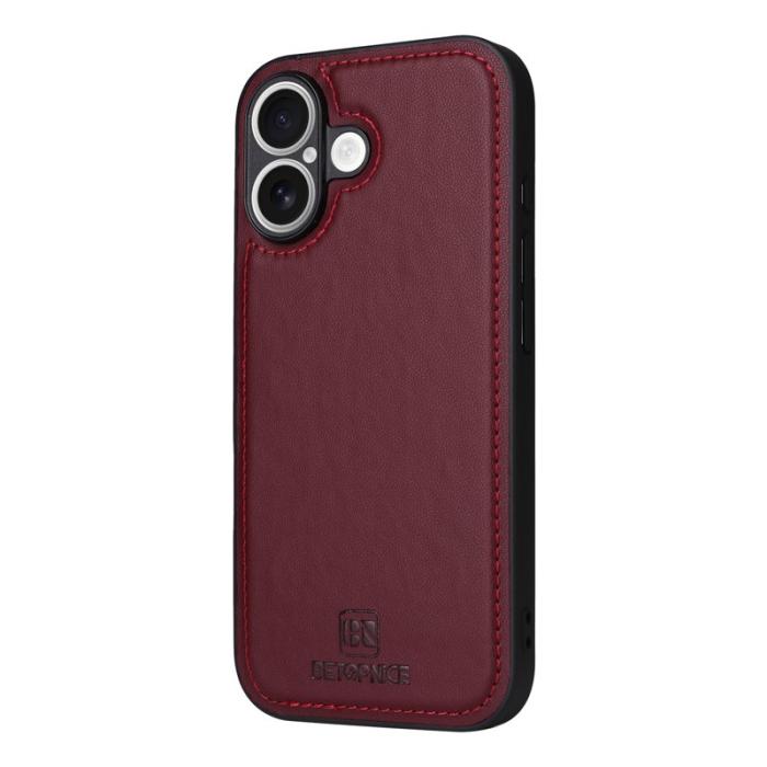 BETOPNICE - BETOPNICE iPhone 17 Fodral Magnetiskt Detachable PU Läder - Röd