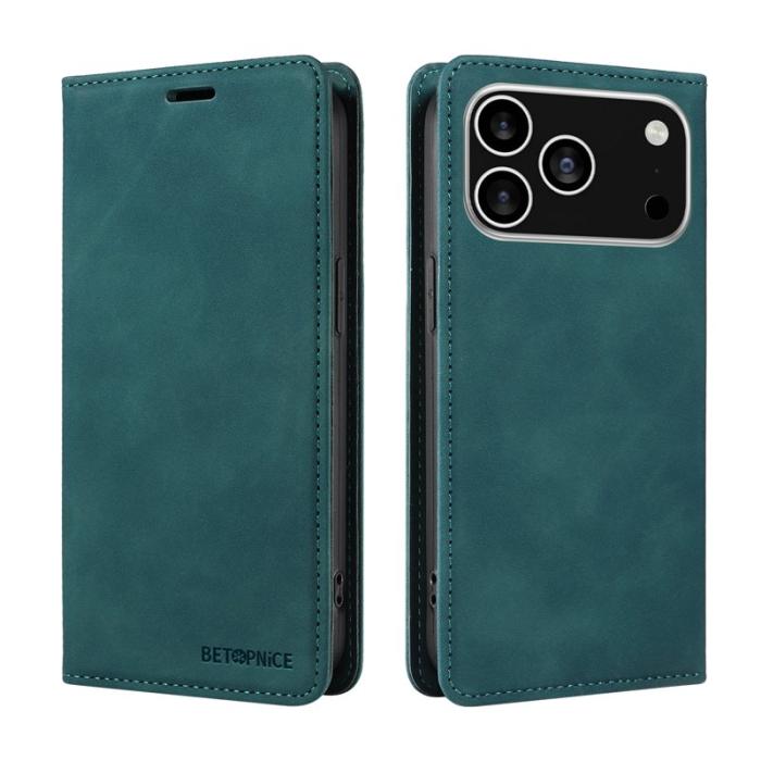 BETOPNICE - BETOPNICE iPhone 17 Pro Fodral Äkta läder - Grön