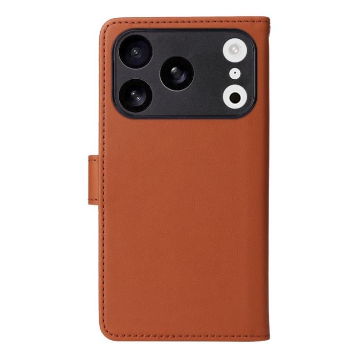 BETOPNICE - BETOPNICE iPhone 17 Pro Fodral - Avtagbart PU Läder - Brun