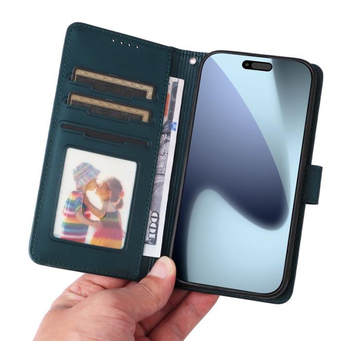 BETOPNICE - BETOPNICE iPhone 17 Pro Fodral - Avtagbart PU Läder - Grön