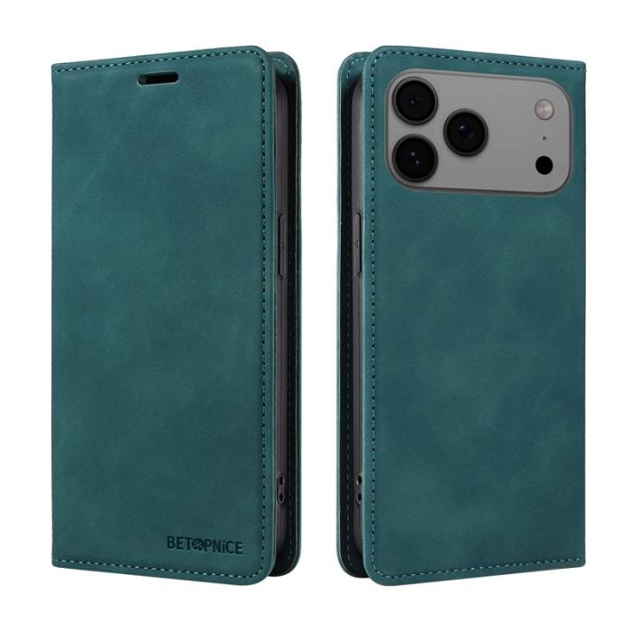 BETOPNICE - BETOPNICE iPhone 17 Pro Max Fodral Äkta läder - Grön