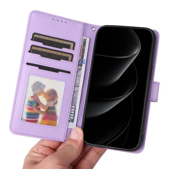 BETOPNICE - BETOPNICE iPhone 17 Pro Max Fodral - Avtagbart PU Läder - Lila