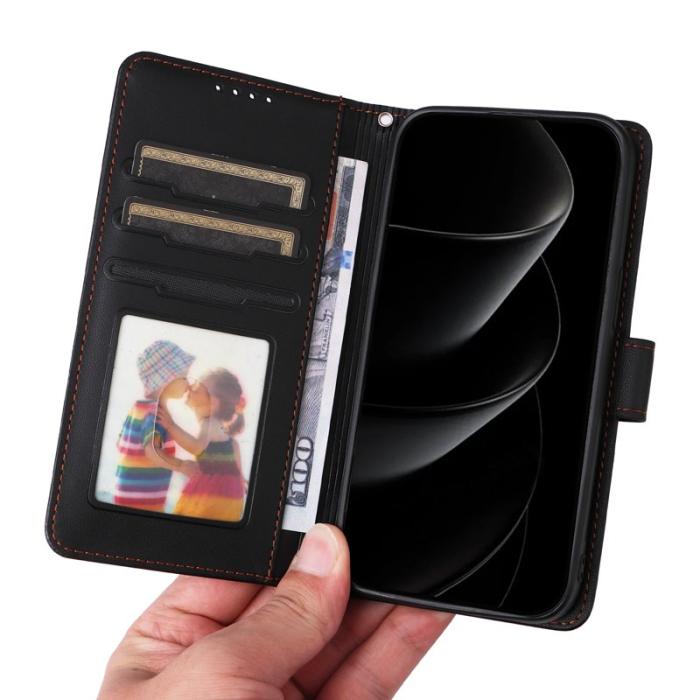 BETOPNICE - BETOPNICE iPhone 17 Pro Max Fodral - Avtagbart PU Läder - Svart