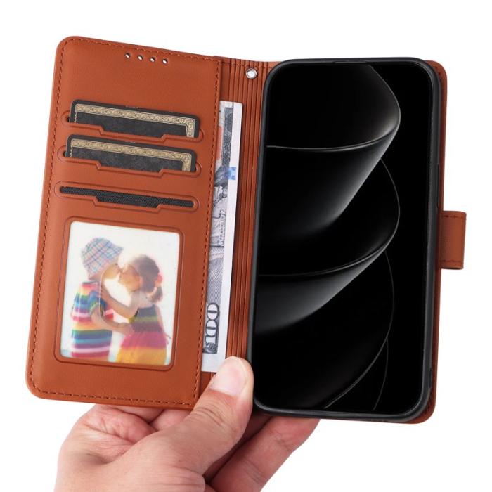 BETOPNICE - BETOPNICE iPhone 17 Pro Max Fodral - Detachable PU Leather - Brun