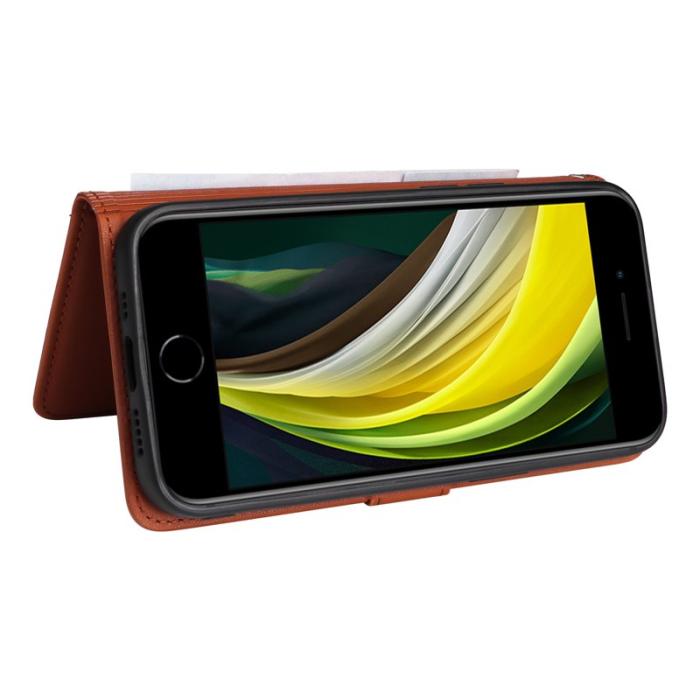 BETOPNICE - BETOPNICE iPhone 6/6s/7/8/SE (2022) Fodral - Äkta läder - Brun