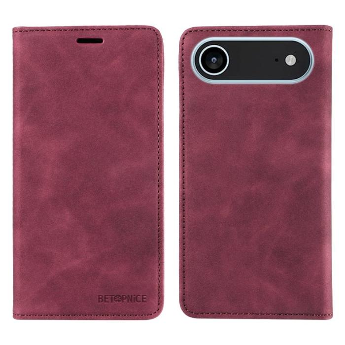 BETOPNICE - BETOPNICE iPhone Air Fodral Äkta läder - Röd