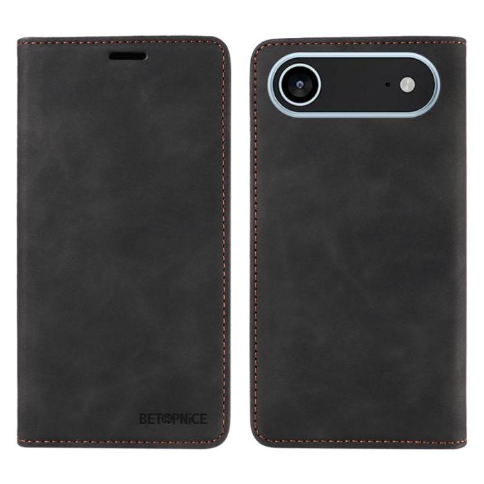 BETOPNICE - BETOPNICE iPhone Air Fodral Äkta läder - Svart