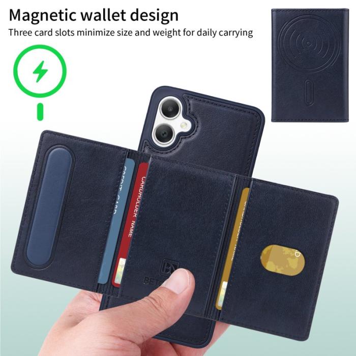 BETOPNICE - BETOPNICE Samsung Galaxy A06 4G Fodral - Äkta läder - Blå