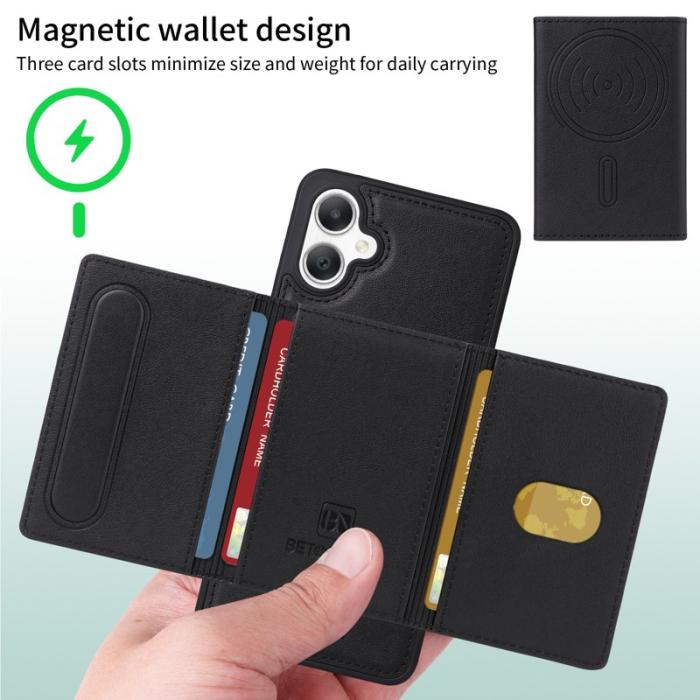 BETOPNICE - BETOPNICE Samsung Galaxy A06 4G Fodral Äkta läder - Svart