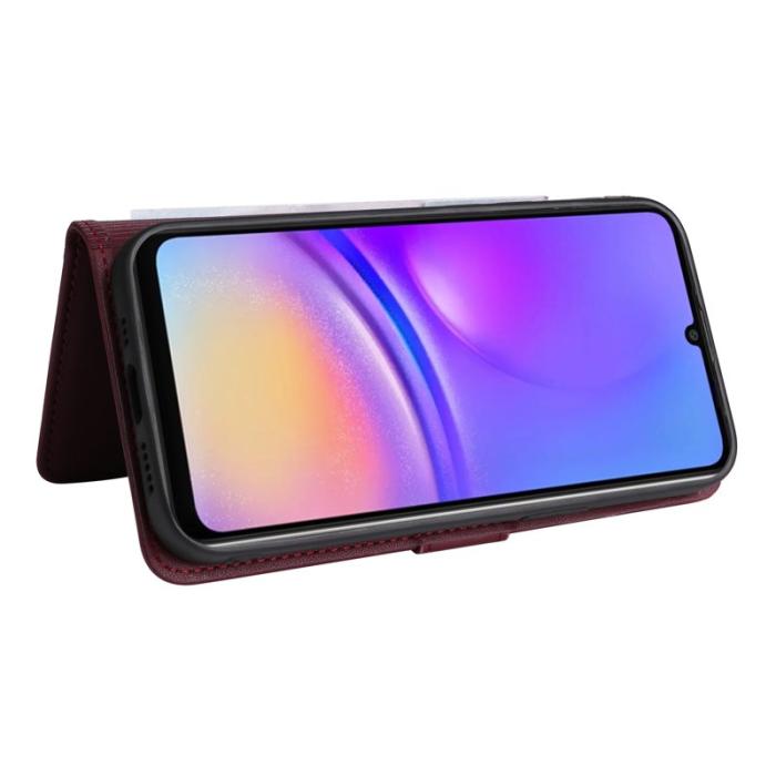 BETOPNICE - BETOPNICE Samsung Galaxy A06 4G Fodral - Äkta läder - Vinröd