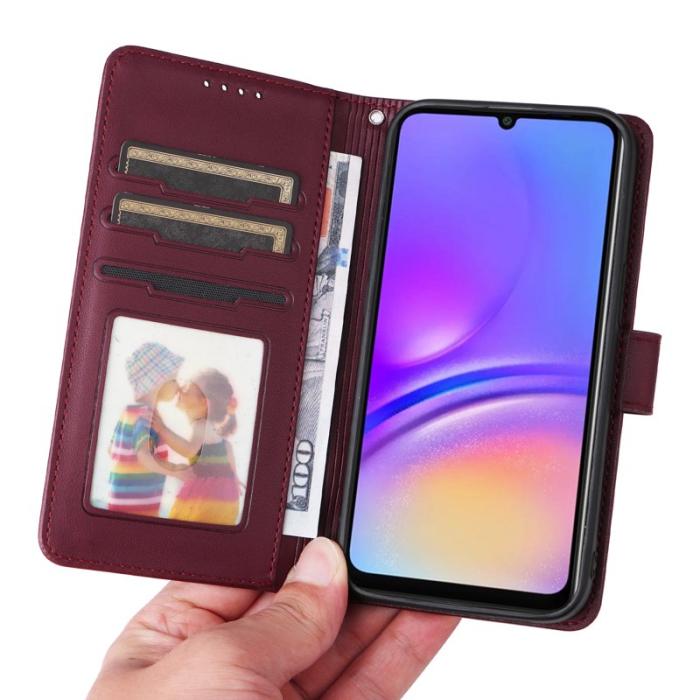 BETOPNICE - BETOPNICE Samsung Galaxy A06 4G Fodral - Äkta läder - Vinröd