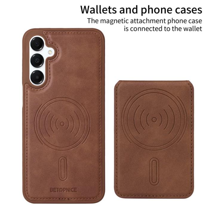 BETOPNICE - BETOPNICE Samsung Galaxy A16 5G Fodral Äkta läder - Brun