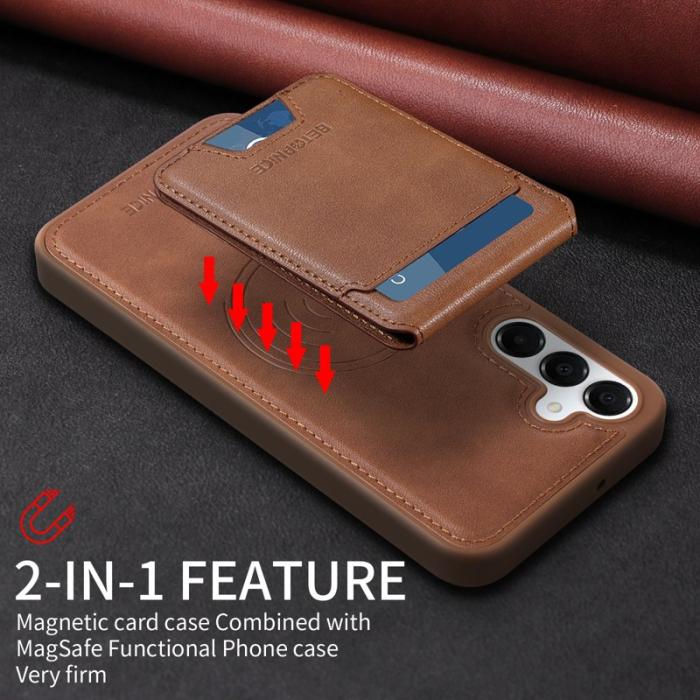 BETOPNICE - BETOPNICE Samsung Galaxy A16 5G Fodral Äkta läder - Brun