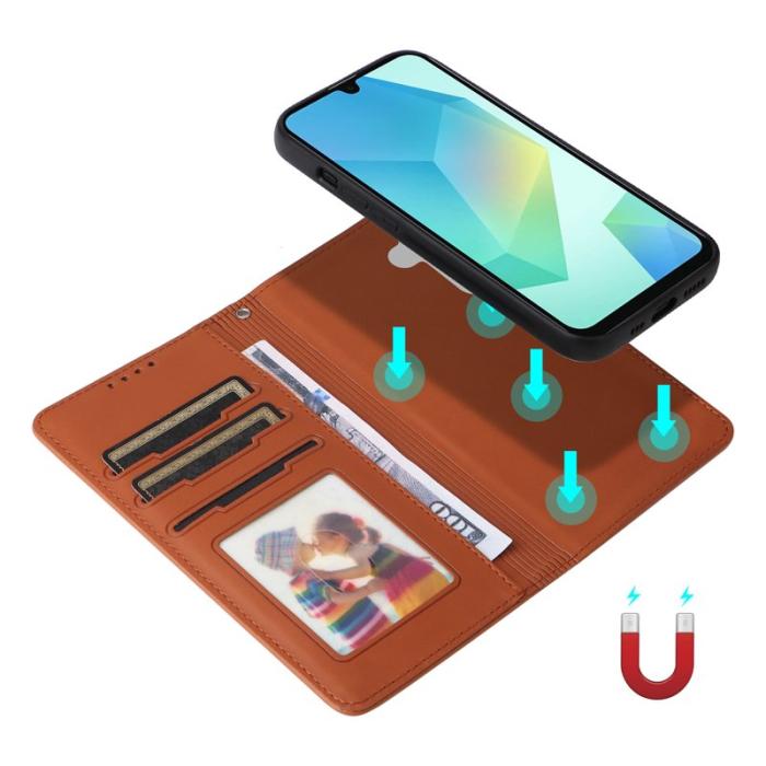 BETOPNICE - BETOPNICE Samsung Galaxy A16 Fodral - Äkta läder - Brun