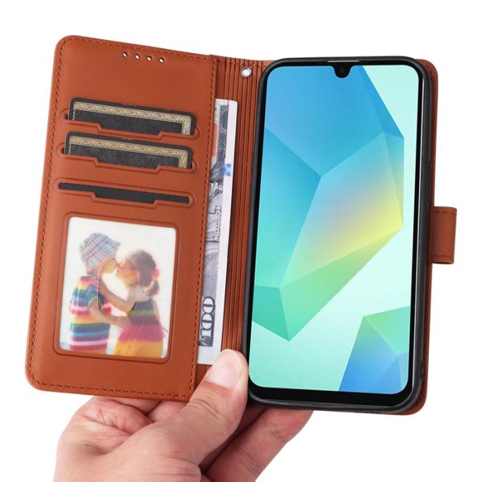 BETOPNICE - BETOPNICE Samsung Galaxy A16 Fodral - Äkta läder - Brun