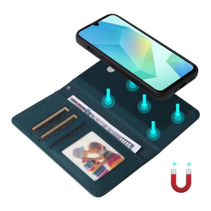 BETOPNICE - BETOPNICE Samsung Galaxy A16 Fodral - Detachable PU Läder - Blå