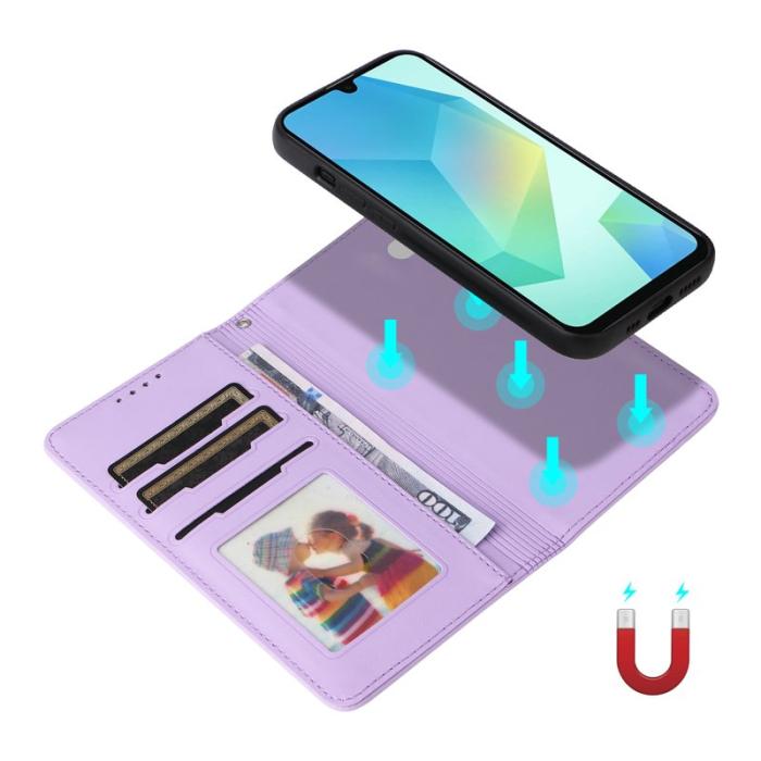 BETOPNICE - BETOPNICE Samsung Galaxy A16 Fodral - Detachable PU Leather - Lila