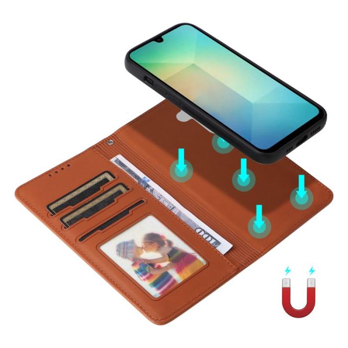 BETOPNICE - BETOPNICE Samsung Galaxy A26 5G Fodral - Äkta läder - Brun