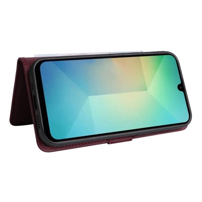 BETOPNICE - BETOPNICE Samsung Galaxy A26 5G Fodral - Äkta läder - Vinröd