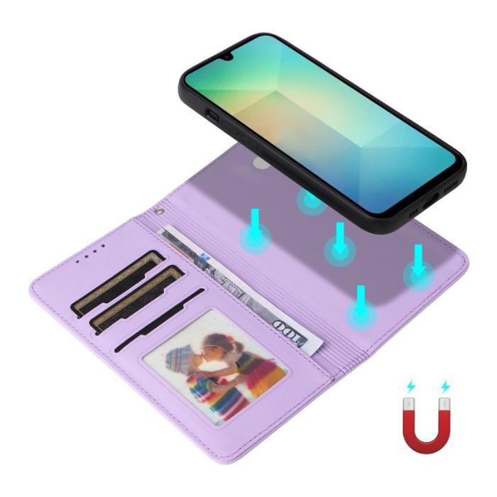 BETOPNICE - BETOPNICE Samsung Galaxy A26 5G Fodral - Detachable PU Läder - Lila