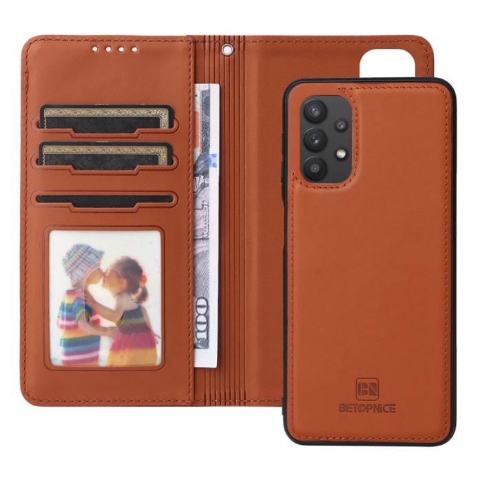 BETOPNICE - BETOPNICE Samsung Galaxy A32 5G/M32 5G Fodral - Äkta läder - Brun