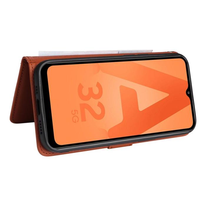 BETOPNICE - BETOPNICE Samsung Galaxy A32 5G/M32 5G Fodral - Äkta läder - Brun