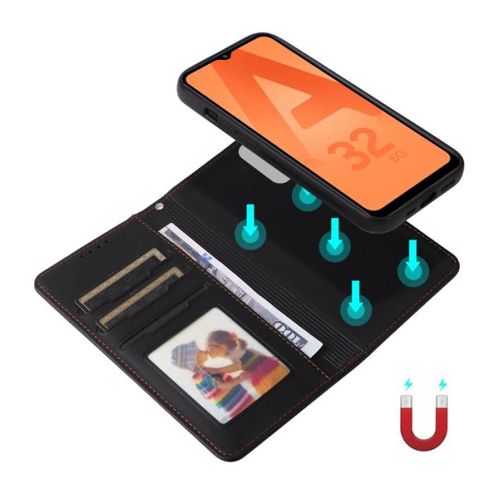 BETOPNICE - BETOPNICE Samsung Galaxy A32 5G/M32 5G Fodral - PU Läder - Svart