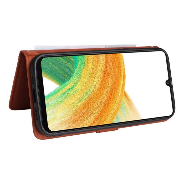 BETOPNICE - BETOPNICE Samsung Galaxy A33 5G Fodral - Detachable PU Läder - Brun