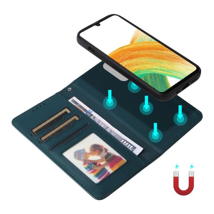 BETOPNICE - BETOPNICE Samsung Galaxy A33 5G Fodral - Detachable PU Leather - Blå