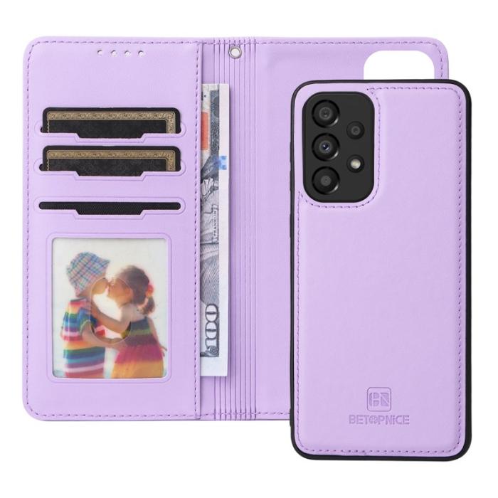 BETOPNICE - BETOPNICE Samsung Galaxy A33 5G Fodral - Detachable PU Leather - Lila