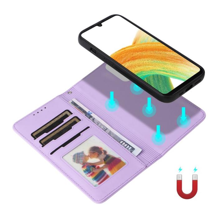 BETOPNICE - BETOPNICE Samsung Galaxy A33 5G Fodral - Detachable PU Leather - Lila
