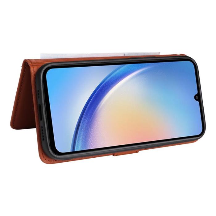 BETOPNICE - BETOPNICE Samsung Galaxy A34 5G Fodral - Äkta läder - Brun
