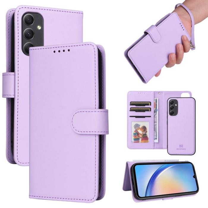 BETOPNICE - BETOPNICE Samsung Galaxy A34 5G Fodral - Äkta läder - Lila