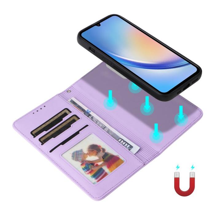 BETOPNICE - BETOPNICE Samsung Galaxy A34 5G Fodral - Äkta läder - Lila