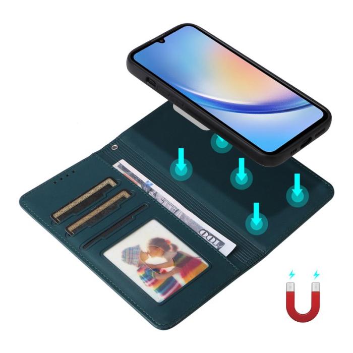 BETOPNICE - BETOPNICE Samsung Galaxy A34 5G Fodral - Detachable PU Leather - Blå