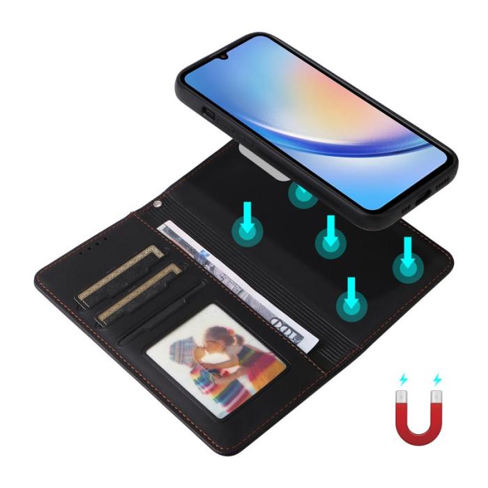 BETOPNICE - BETOPNICE Samsung Galaxy A34 5G Fodral - Detachable PU Leather - Svart