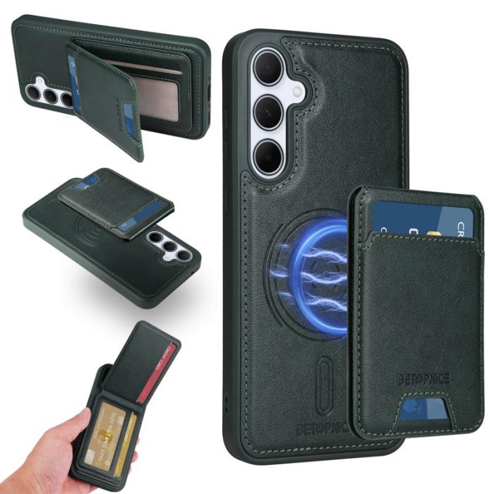 BETOPNICE - BETOPNICE Samsung Galaxy A35 5G Fodral Äkta läder - Grön