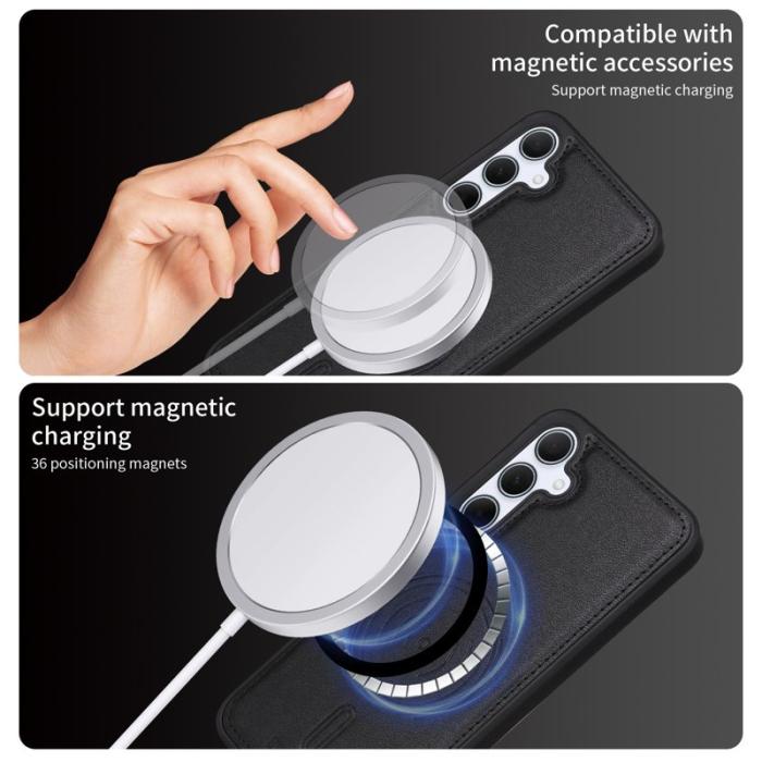 BETOPNICE - BETOPNICE Samsung Galaxy A35 5G Fodral - Äkta läder - Svart